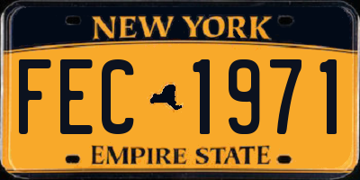 NY license plate FEC1971