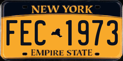 NY license plate FEC1973