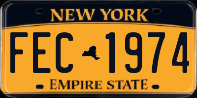 NY license plate FEC1974