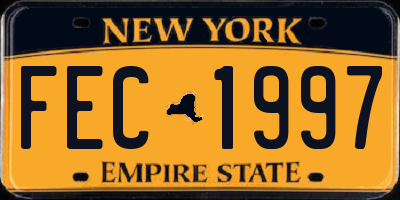 NY license plate FEC1997