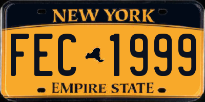NY license plate FEC1999
