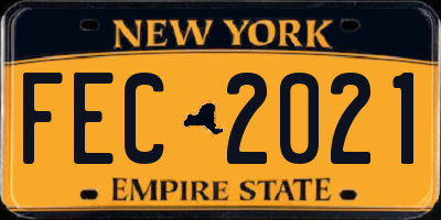 NY license plate FEC2021