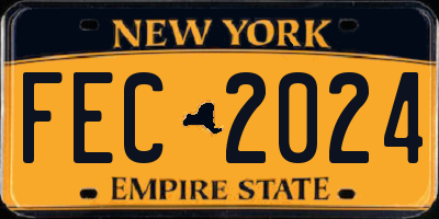 NY license plate FEC2024