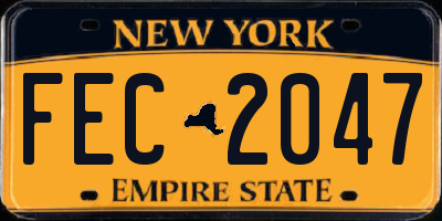 NY license plate FEC2047