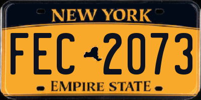 NY license plate FEC2073