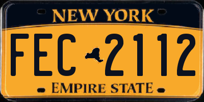 NY license plate FEC2112