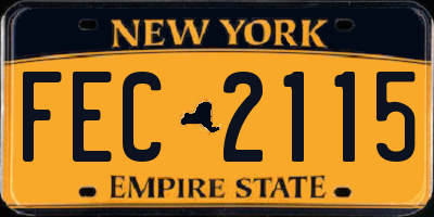 NY license plate FEC2115