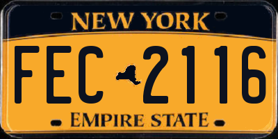 NY license plate FEC2116