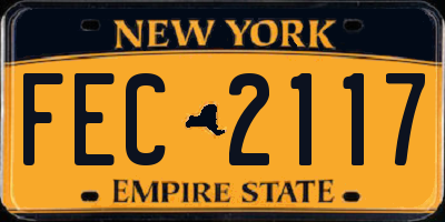 NY license plate FEC2117