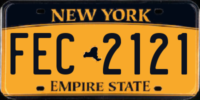 NY license plate FEC2121