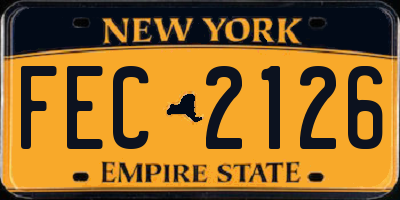 NY license plate FEC2126