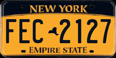 NY license plate FEC2127