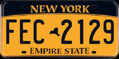 NY license plate FEC2129