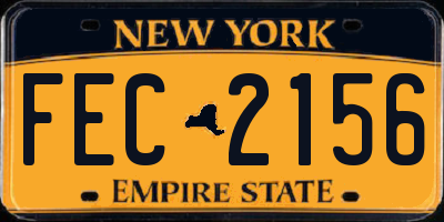 NY license plate FEC2156