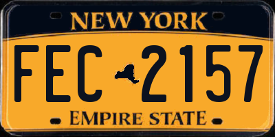 NY license plate FEC2157