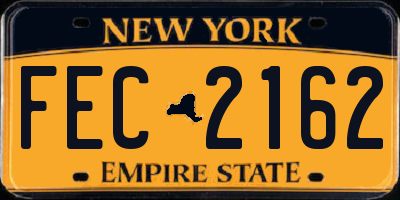 NY license plate FEC2162