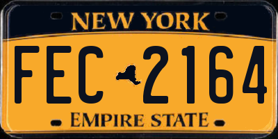 NY license plate FEC2164