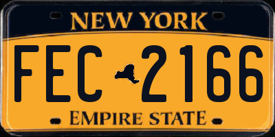 NY license plate FEC2166