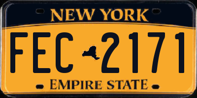 NY license plate FEC2171