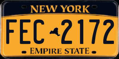 NY license plate FEC2172