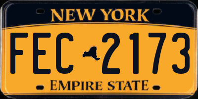 NY license plate FEC2173