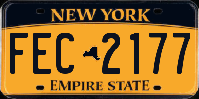 NY license plate FEC2177