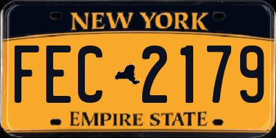 NY license plate FEC2179