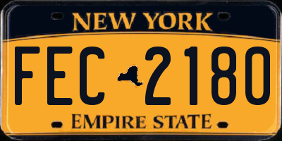 NY license plate FEC2180