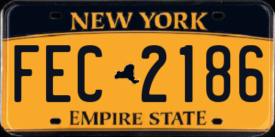 NY license plate FEC2186