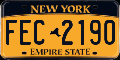 NY license plate FEC2190
