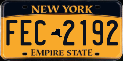 NY license plate FEC2192
