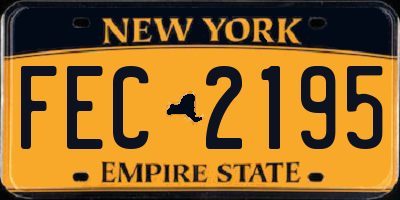 NY license plate FEC2195