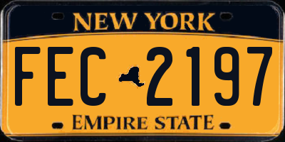 NY license plate FEC2197