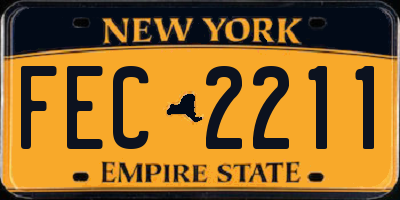 NY license plate FEC2211