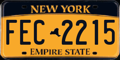 NY license plate FEC2215