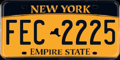 NY license plate FEC2225
