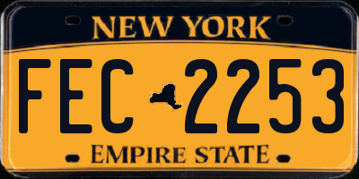 NY license plate FEC2253