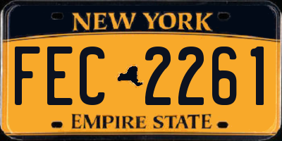 NY license plate FEC2261