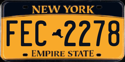 NY license plate FEC2278
