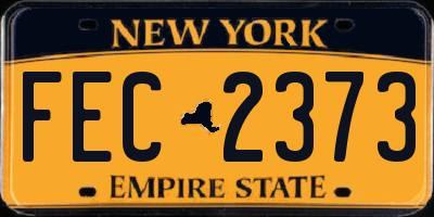 NY license plate FEC2373
