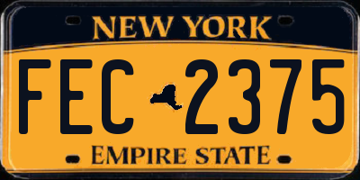 NY license plate FEC2375