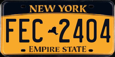 NY license plate FEC2404