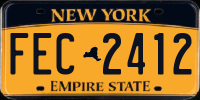 NY license plate FEC2412
