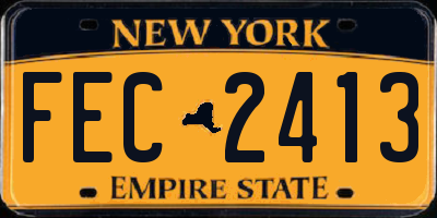 NY license plate FEC2413