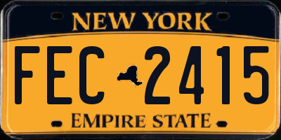 NY license plate FEC2415
