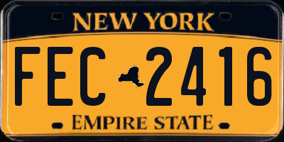 NY license plate FEC2416