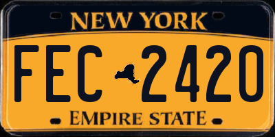 NY license plate FEC2420