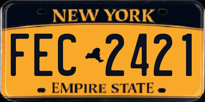 NY license plate FEC2421