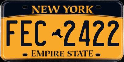 NY license plate FEC2422