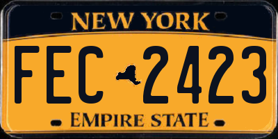 NY license plate FEC2423